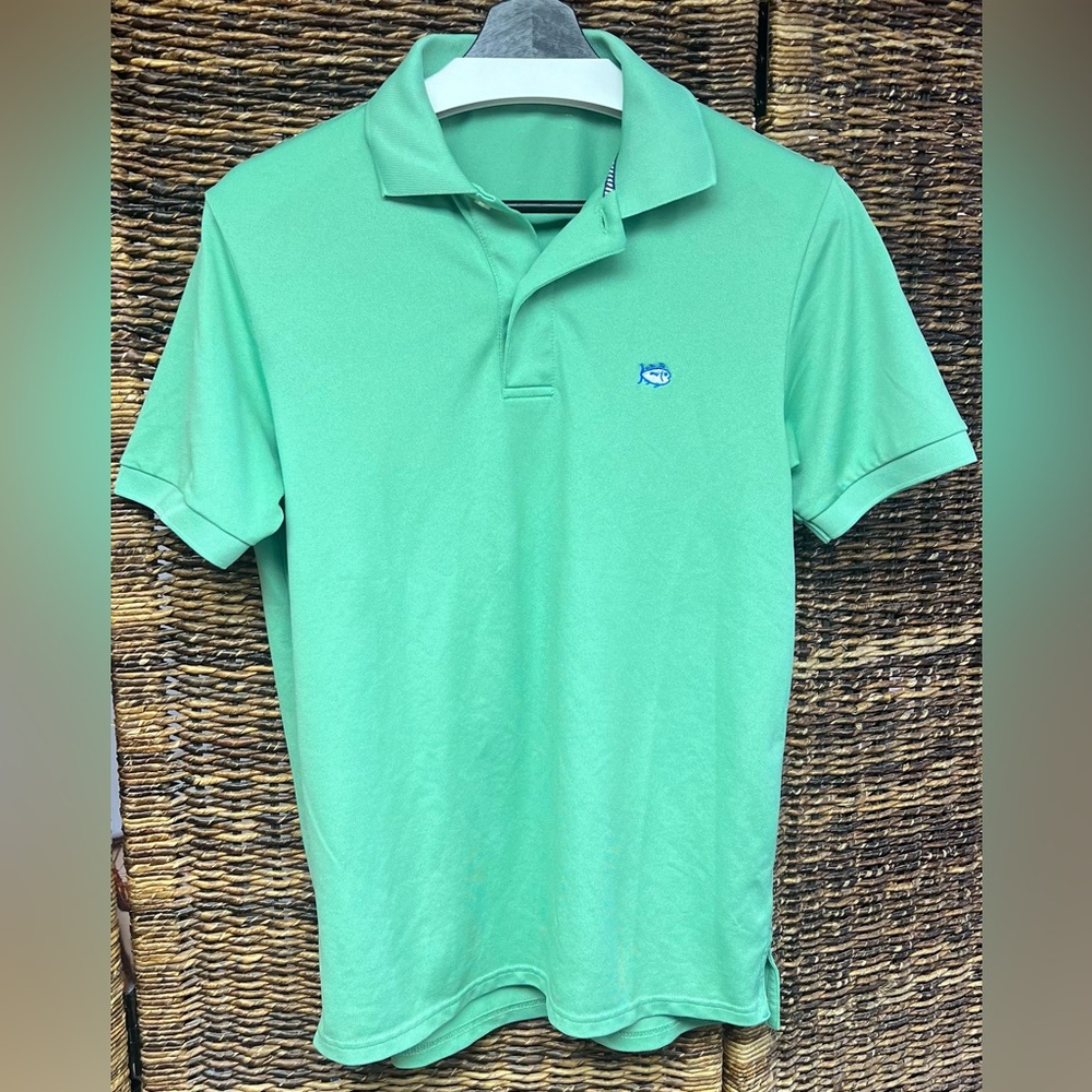 Southern Tide- Men’s Lime Green Sport Shirt- Size:‎ Small, Logo left chest